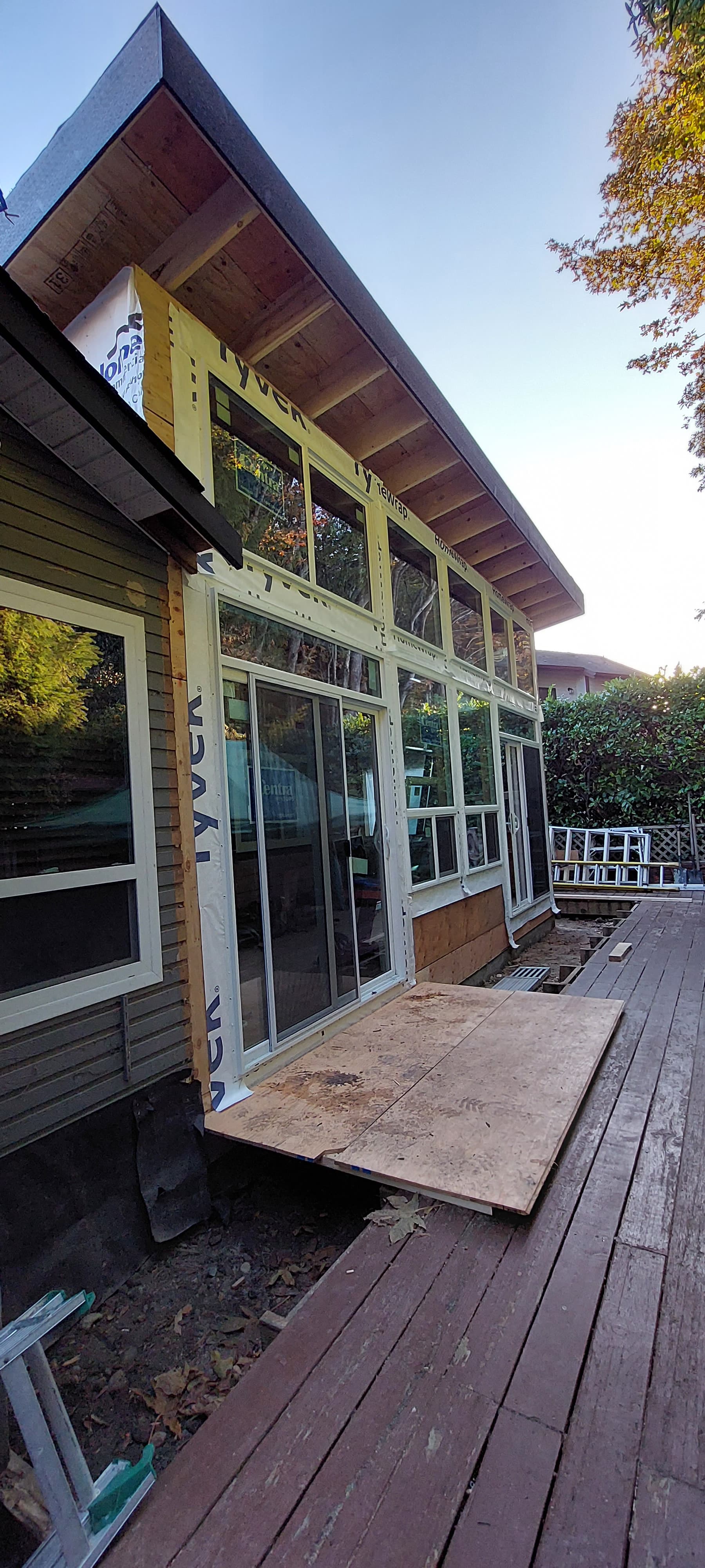 New window installation with proper sealing and trim by Tomron Construction in Maple Ridge, BC